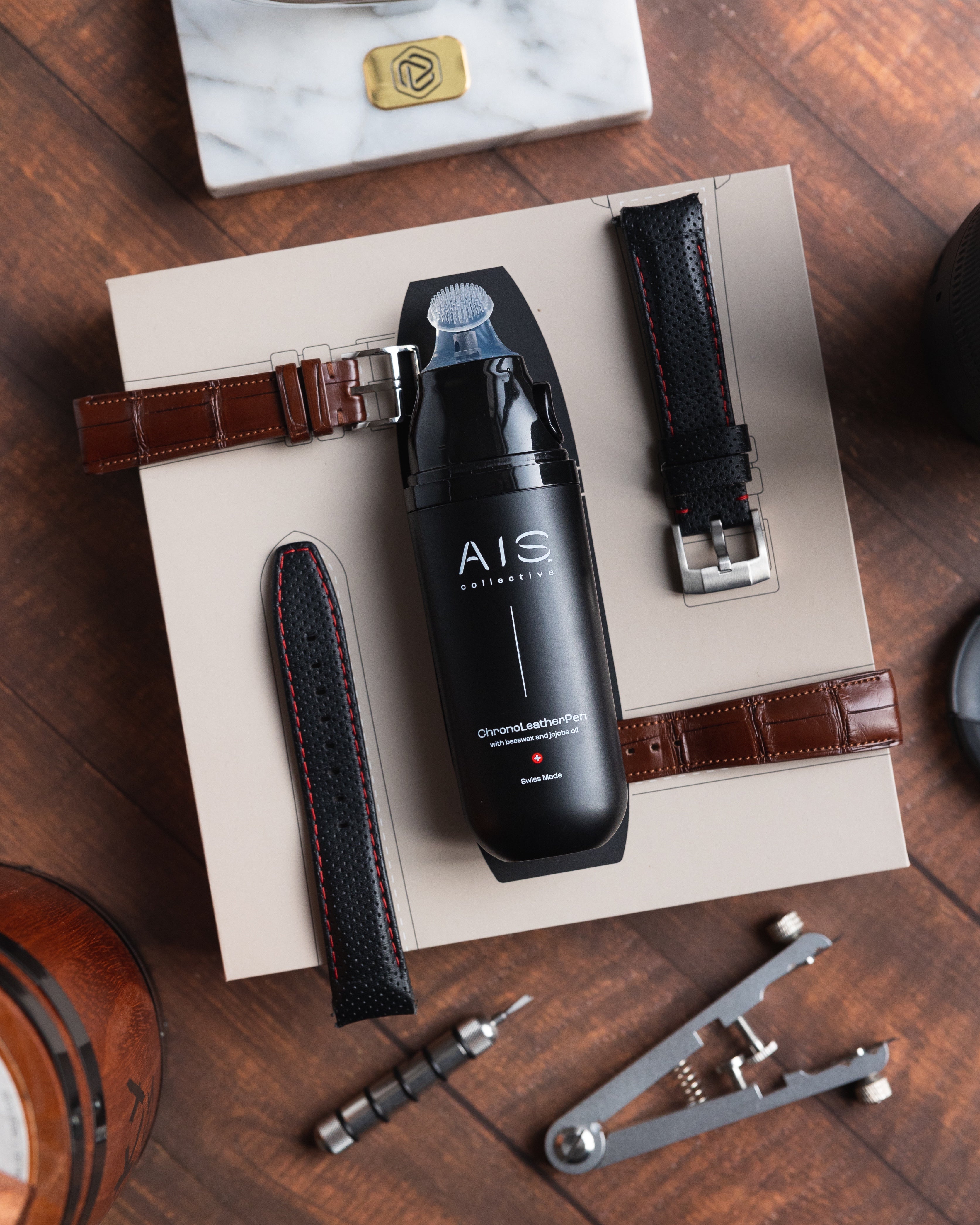 ChronoLeatherPen - Tempo Celeste