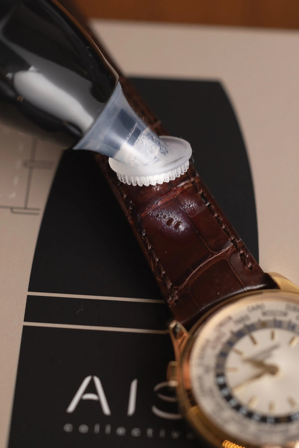 ChronoLeatherPen Tempo Celeste